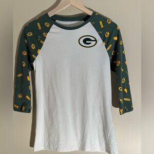 Nike Green Bay Packers 3/4 Sleeve Women’s Tee - 16” P2P
